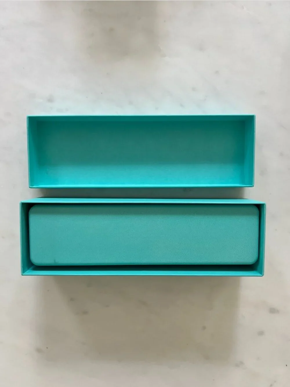 Tiffany & Co. Blue Long Jewelry Gift Box Bracelet Necklace Case Empty Authentic